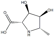 L-Proline, 3,4-dihydroxy-5-methyl-, (2-alpha-,3-ba-,4-ba-,5-alpha-)- (9CI) 结构式