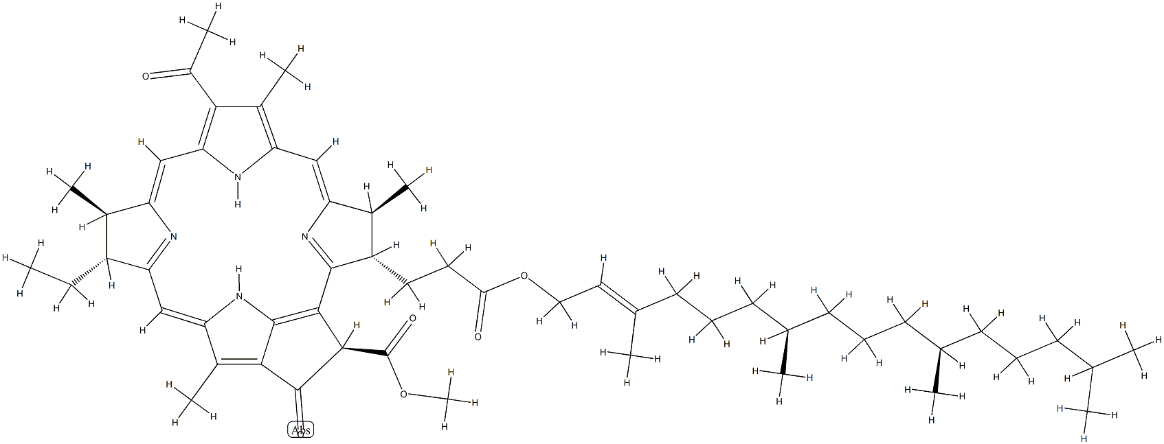 细菌脱镁叶绿素 结构式