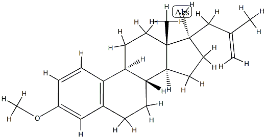 3-Methoxy-17β-(2-methylallyl)estra-1,3,5(10)-trien-17α-ol 结构式