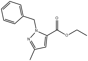 ethyl 1-benzyl-3-methyl-1H-pyrazole-5-carboxylate 结构式