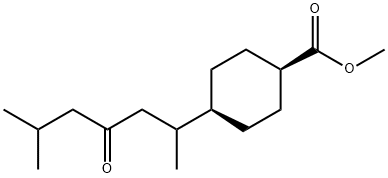 4β-(1,5-Dimethyl-3-oxohexyl)cyclohexane-1β-carboxylic acid methyl ester 结构式