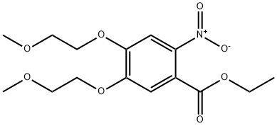 4,5-二(2-甲氧基乙氧基)-2-硝基苯甲酸乙酯 结构式
