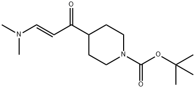 反式4-(3-(二甲基氨基)丙烯酰基)哌啶-1-羧酸叔丁酯 结构式