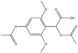 4,α-Bis(acetyloxy)-2,6-dimethoxybenzeneacetic acid 结构式