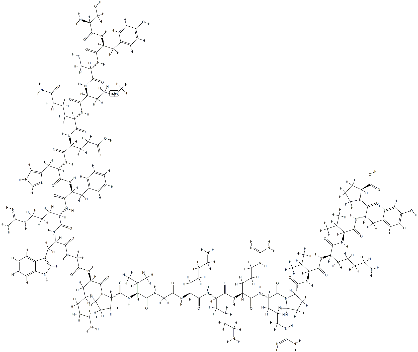 促肾上腺皮质激素ENDO-4A-GLU-ACTH (1-24) (HUMAN, BOVINE, RA 结构式