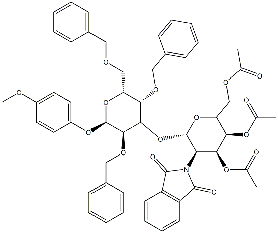 GLCNPHTH[346AC]Β(1-3)GAL[246BN]-Β-MP 结构式