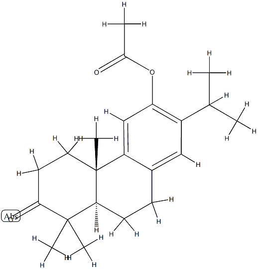 (4aS)-6-Acetyloxy-3,4,4a,9,10,10aα-hexahydro-1,1,4aβ-trimethyl-7-(1-methylethyl)-2(1H)-phenanthrenone 结构式