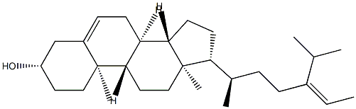 豆甾-5,24(28)-二烯-3-醇 结构式