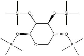1-O,2-O,3-O,4-O-Tetrakis(trimethylsilyl)-β-D-xylopyranose 结构式