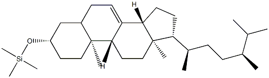 3β-(Trimethylsiloxy)-5ξ-ergost-7-ene 结构式