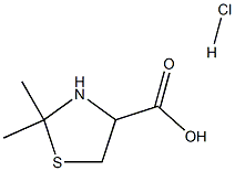 (±)-2,2-dimethylthiazolidine-4-carboxylic acid hydrochloride  结构式