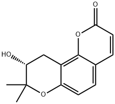 (9R)-8,8-Dimethyl-9,10-dihydro-2-oxo-2H,8H-benzo[1,2-b:3,4-b']dipyran-9-ol 结构式