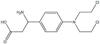 β-Amino-4-[bis(2-chloroethyl)amino]benzenepropanoic acid 结构式