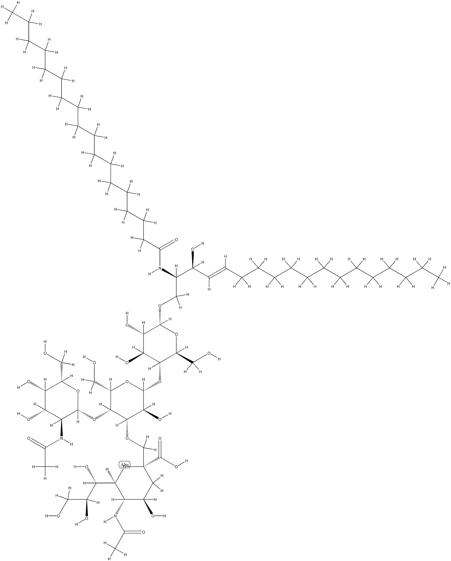 单唾液酸神经节苷脂GM2 结构式