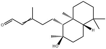 5-[(1R,4aα)-Decahydro-2α-hydroxy-2,5,5,8aβ-tetramethylnaphthalen-1β-yl]-3-methyl-2-pentenal 结构式