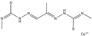 copper pyruvaldehyde bis(N(4)-methylthiosemicarbazone) complex 结构式