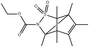 3,3a,4,5,6,6a-hexaMethyl-2,2-dioxo-3,3a,6,6a-tetrahydro-2H-2λ6-3,6-cyclo-cyclopenta[c]isothiazole-1-carboxylic acid ethyl ester 结构式