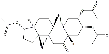 2β,3β,17β-Tris(acetyloxy)-5α-androstan-6-one 结构式