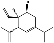 (1S)-5α-Isopropenyl-3-isopropyl-6-methyl-6β-vinyl-3-cyclohexen-1-ol 结构式