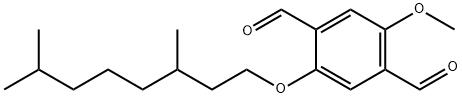 2-甲氧基-5-(3′,7′-二甲基辛氧基)对苯二甲醛 结构式