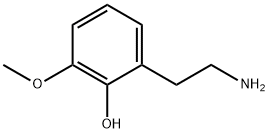 2-(2-氨基乙基)-6-甲氧基苯酚 结构式