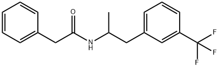 N-[α-Methyl-m-(trifluoromethyl)phenethyl]-2-phenylacetamide 结构式