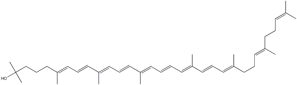 1'-Hydroxy-1',2',7,8-tetrahydro-ψ,ψ-carotene 结构式