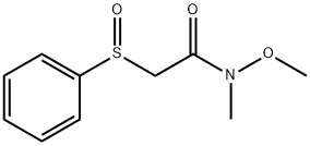 N-甲氧基-N-甲基-2-(苯基亚砜)乙酰胺 结构式
