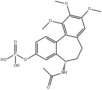 N-[(5S)-6,7-二氢-9,10,11-三甲氧基-3-(磷酰氧基)-5H-二苯并[A,C]环庚烯-5-基]乙酰胺 结构式