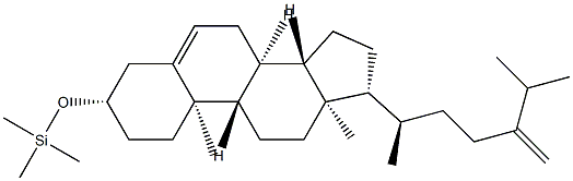 Trimethyl[ergosta-5,24(28)-dien-3β-yloxy]silane 结构式