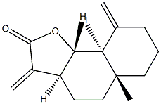 (3aS)-3a,4,5,5a,6,7,8,9,9aβ,9bα-Decahydro-5aα-methyl-3,9-bis(methylene)naphtho[1,2-b]furan-2(3H)-one 结构式