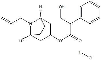 ENDO-(±)-8-ALLYL-8-AZABICYCLO[3.2.1]OCT-3-YL (HYDROXYMETHYL)PHENYLACETATE HYDROCHLORIDE 结构式