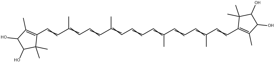4,4'-(3,7,12,16-Tetramethyl-1,3,5,7,9,11,13,15,17-octadecanonene-1,18-diyl)bis(3,5,5-trimethyl-3-cyclopentene-1,2-diol) 结构式