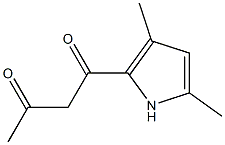 1-(3,5-二甲基-1H-吡咯-2-基)-1,3-丁二酮 结构式