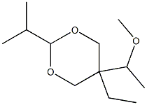 5β-Ethyl-2β-isopropyl-5α-(1-methoxyethyl)-1,3-dioxane 结构式