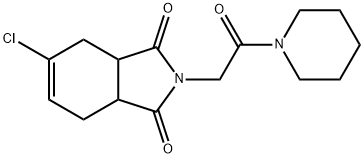 5-chloro-2-(2-oxo-2-piperidin-1-ylethyl)-3a,4,7,7a-tetrahydro-1H-isoindole-1,3(2H)-dione 结构式