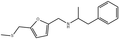 α-Methyl-N-[5-(methylthiomethyl)furfuryl]benzeneethanamine 结构式