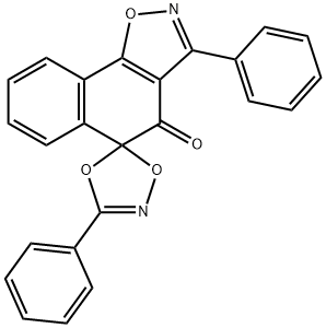3,3'-Diphenylspiro[1,4,2-dioxazole-5,5'(4'H)-naphth[2,1-d]isoxazol]-4'-one 结构式