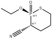 1,2-Thiaphosphorinane-3-carbonitrile,2-ethoxy-,2-oxide,(2R,3R)-rel-(9CI) 结构式