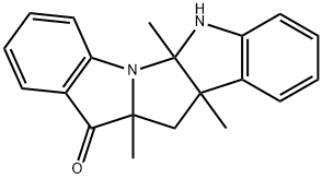6,10b,11,11a-Tetrahydro-5a,10b,11a-trimethylpyrrolo[1,2-a:5,4-b']diindol-12(5aH)-one 结构式