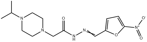 N'-[(5-Nitrofuran-2-yl)methylene]-4-isopropyl-1-piperazineacetic acid hydrazide 结构式