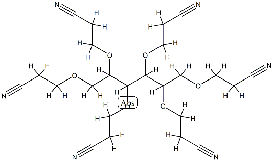 3-[2,3,4,5,6-PENTAKIS(2-CYANOETHOXY)HEXOXY]PROPANENITRILE 结构式