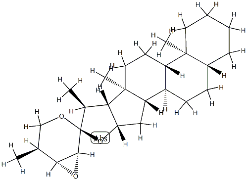 (23R,24R,25S)-23,24-Epoxy-5α-spirostane 结构式