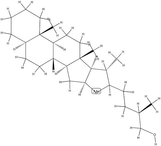 (25R)-5α-Furostan-26-ol 结构式
