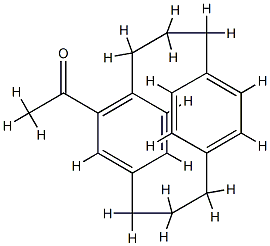 6-Acetyltricyclo[10.2.2.25,8]octadeca-1(14),5,7,12,15,17-hexaene 结构式