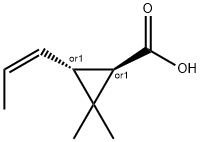 Cyclopropanecarboxylic acid, 2,2-dimethyl-3-(1Z)-1-propenyl-, (1R,3R)-rel- (9CI) 结构式