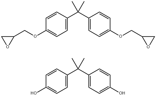 缩水甘油封端双酚 A 环氧氯丙烷共聚物 结构式