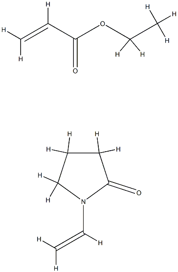 2-Propenoic acid, ethyl ester, polymer with 1-ethenyl-2-pyrrolidinone 结构式