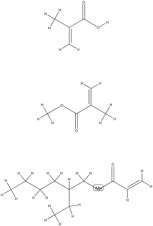 2-甲基-2-丙烯酸与2-丙烯酸-2-乙基己酯和2-甲基-2-丙烯甲酯的聚合物 结构式