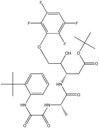 (3S)-3-((S)-2-(2 - ((2-(叔丁基)苯基)氨基)-2-氧代乙酰氨基)丙酰氨基)- 结构式
